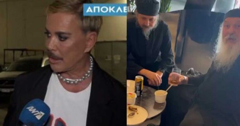 Συγκλονίζει ο Λάκης Γαβαλάς για το περιστατικό με τον μοναχό – «Με είπε πο@@@η – Toυ τράβηξα το μούσι»