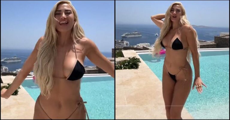 Σάλος με το uπερβολικά αποκαλuπτικό μπικίνι που φόρεσε η  Ιωάννα Τούνη – «Φιλάκια από Μύκονο»