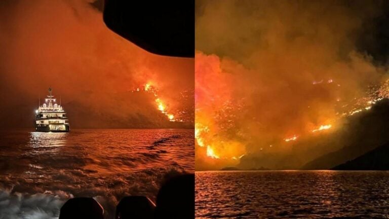 Ύδρα: «Βροχή» συλλήψεων για τη φωτιά – Με χειροπέδες 13 άτομα από τη θαλαμηγό όπου «ξέφυγαν» τα πυροτεχνήματα