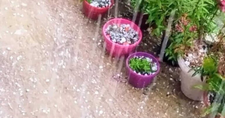 Χαλάζι στα ορεινά των Τρικάλων – Σκοτείνιασε ο ουρανός