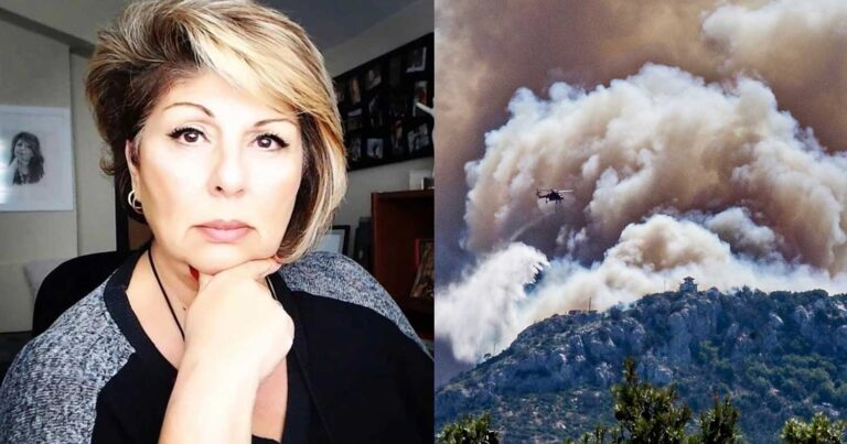 Αγωνία για τη Λένα Μαντά με τη φωτιά στην Πάρνηθα: «Οι εικόνες από το μπαλκόνι μου με τραβούν στο παρελθόν»