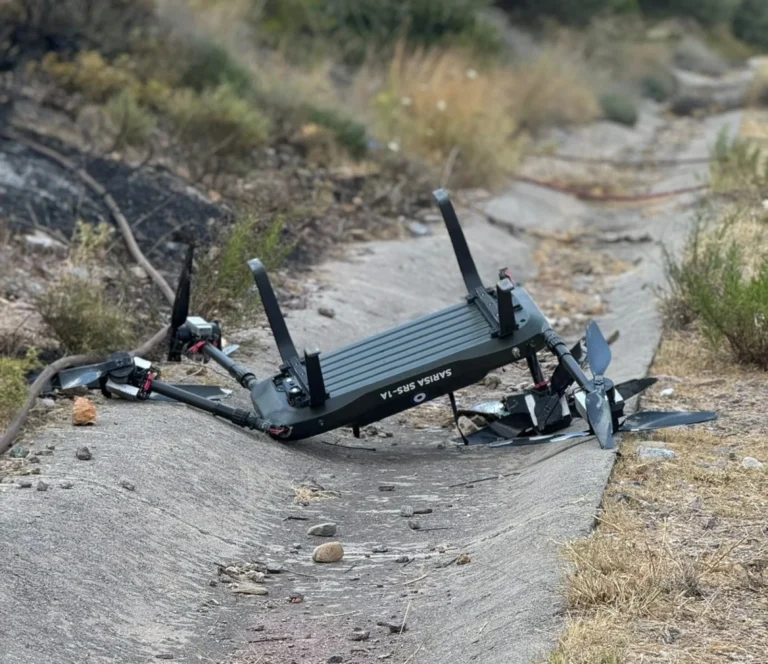 Γλυκά Νερά: Αυτό είναι το drone που έπεσε και φέρεται να ξεκίνησε η φωτιά