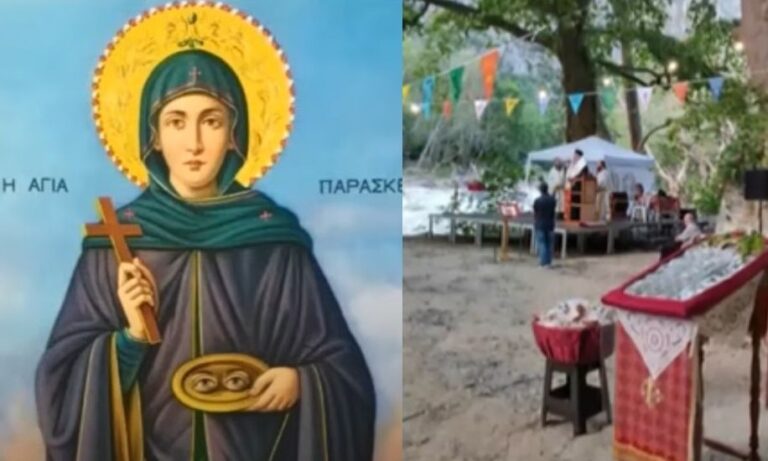 Αγία Παρασκευή: Συγκίνηση στην λειτουργία της εκκλησίας στα Τέμπη που καταστράφηκε στην κακοκαιρία