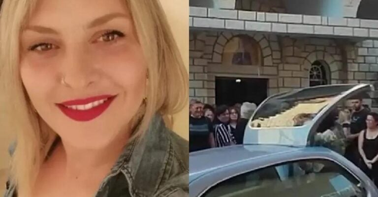 Αμφιλοχία: Θρήνος στο τελευταίο αντίο της 36χρονης Αρετής που δολοφονήθηκε από τον σύζυγό της – Απαρηγόρητη η μητέρας της