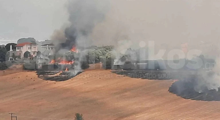 Nέα μεγάλη στον Τρίλοφο Θεσσαλονίκης – Καίγονται σπίτια, απομακρύνονται άνθρωποι