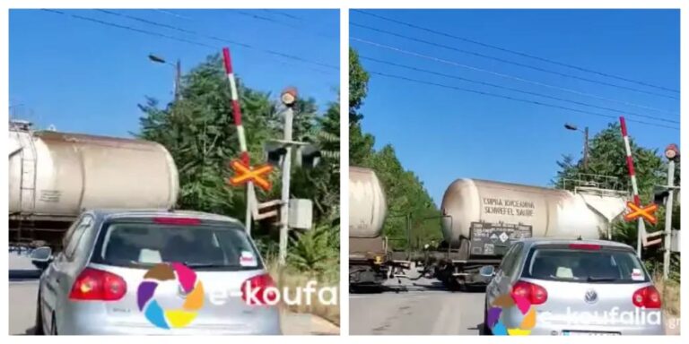 Παραλίγο νέο ατύχημα στη Θεσσαλονίκη: Το τρένο περνάει με τις μπάρες… ανεβασμένες