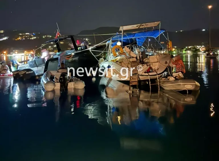 Σοκαριστικό ατύχημα με σκάφη: Συνοδευτικό θαλαμηγού «καβάλησε» αγκυροβολημένο σκάφος – Mεθυσμένος ο καπετάνιος