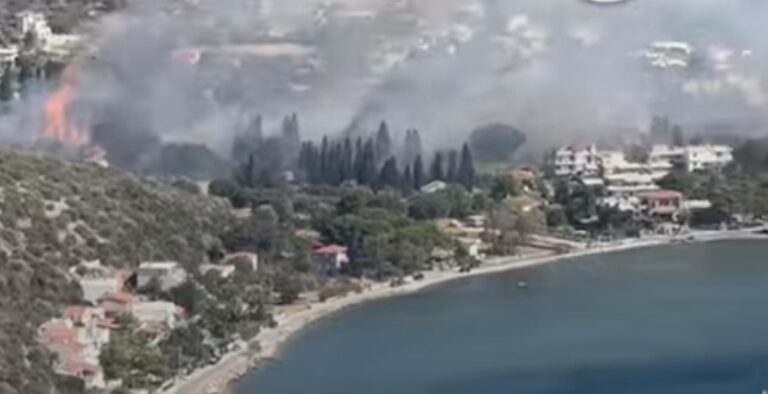 Nέα μεγάλη φωτιά στην Ευβοία διπλά σε σπίτια –  Συναγερμός στην Πυροσβεστική – Ήχησε το 112