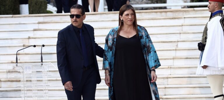 Ζωή Κωνσταντοπούλου: Με τον σύντροφό της, Διαμαντή Καραναστάση στο Προεδρικό Μέγαρο