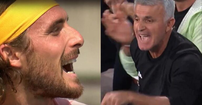 Η στιγμή που ο Τσιτσιπάς έξαλλος, πετάει τον πατέρα του εκτός γηπέδου, βρίζοντας τον με τον χειρότερο τρόπο