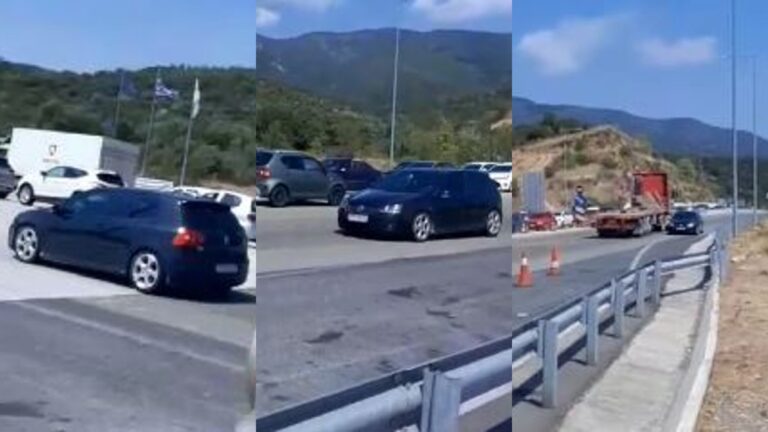 Βίντεο – σοκ από τα διόδια Ασπροβάλτας: Οδηγός κινείται ανάποδα και σπάει τις μπάρες