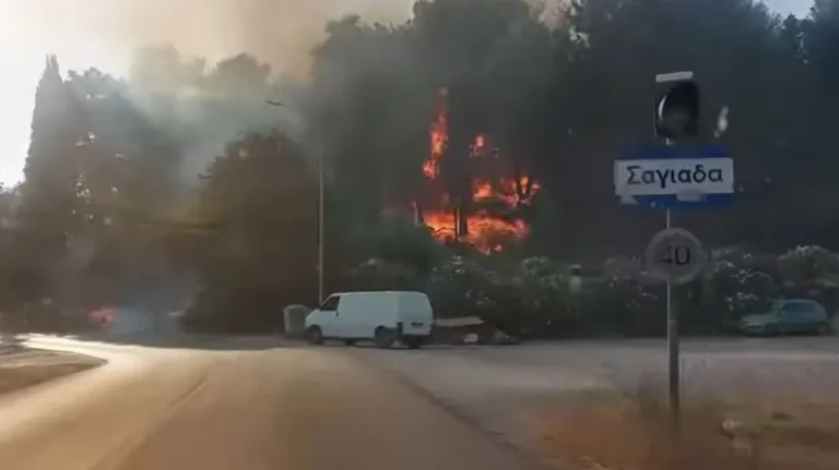 Νέα μεγάλη φωτιά τώρα κοντά σε σπίτια – Συναγερμός στην Πυροσβεστική – Επιχειρούν 7 αεροσκάφη