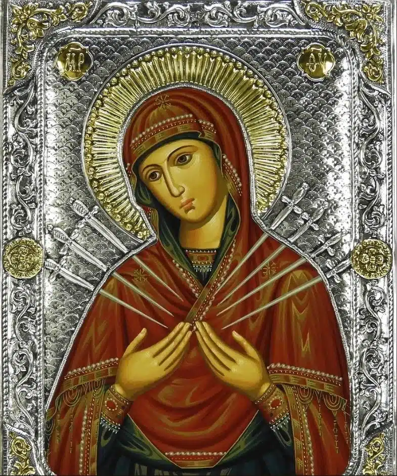 panagia epta spathia eikona