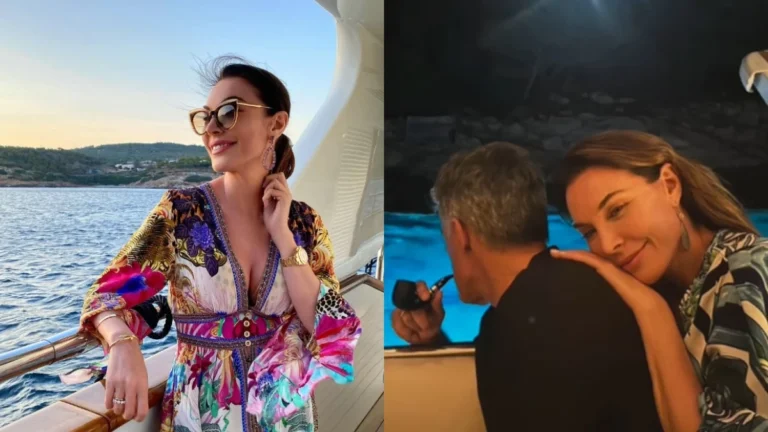 Τατιάνα Στεφανίδου: Στα 54 με σώμα 20άρας πάνω στα βράχια στο Μεγανήσι – Ξαπλωμένος σε φουσκωτό στρώμα μέσα στη θάλασσα ο Ευαγγελάτος