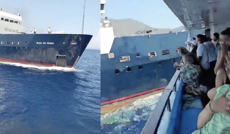 Τpόμος για τους επιβάτες του πλοίου Nidri Star 1 στην Κεφαλονιά – Παραλίγο να πέσει πάνω τους άλλο μεγάλο πλοίο