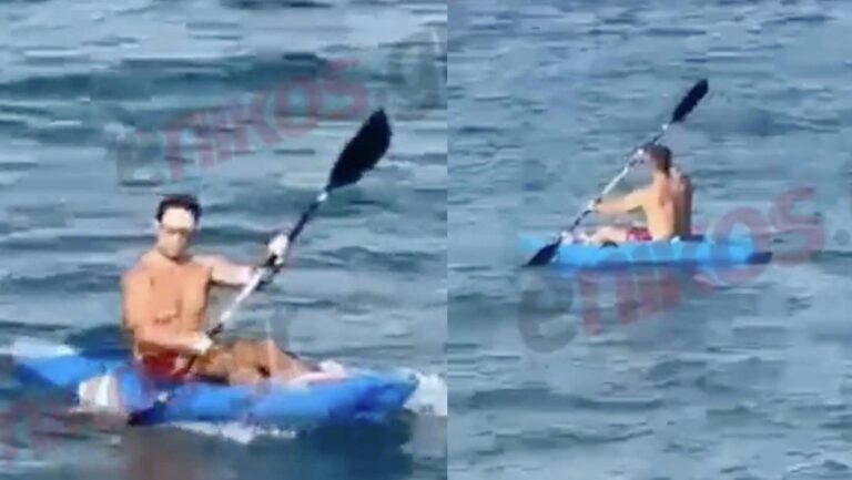 Στέφανος Κασσελάκης: Κάνει κανό στις Σπέτσες με άψογο στυλ λίγες μέρες πριν τον γάμο του με τον Τάιλερ