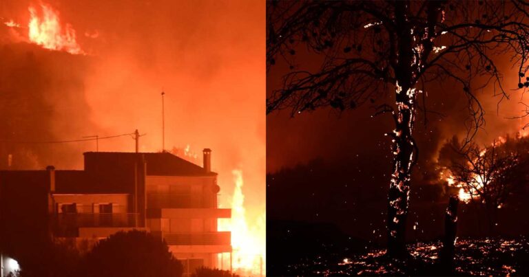 Ανεξέλεγκτη η φωτιά στην Αττική – Καίγονται τώρα σπίτια σε αυτές τις δυο περιοχές