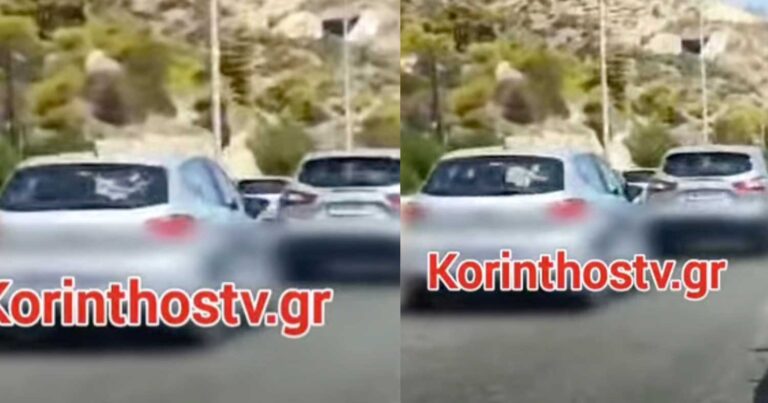 Μποτιλιάρισμα χιλιομέτρων στην εθνική οδό μετά από καραμπόλα 3 αυτοκινήτων