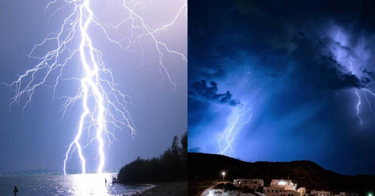 Καιρός: Προειδοποίηση για πολλούς κεραυνούς σε 10 περιοχές τις επόμενες 48 ώρες
