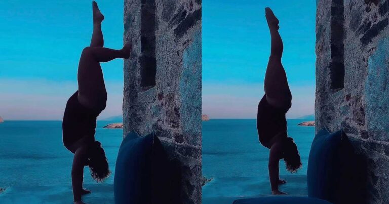 Διάσημη Ελληνίδα έκανε κατακόρυφο στη Σέριφο και τρέλανε τον αντρικό πληθυσμό της χώρας με την ευλυγισία της