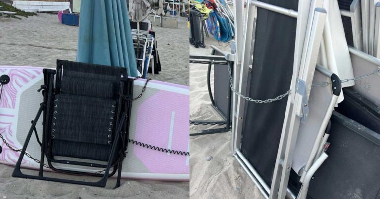 Tο «Κίνημα της αλυσίδας» – Αλυσοδένουν τις θέσεις τους στην άμμο σε παραλία