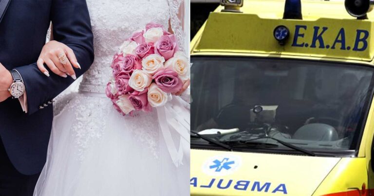 Σκηνές απείρου κάλλους σε γάμο – Έπεσε ξύλο όταν η νύφη πάτησε το πόδι του γαμπρού