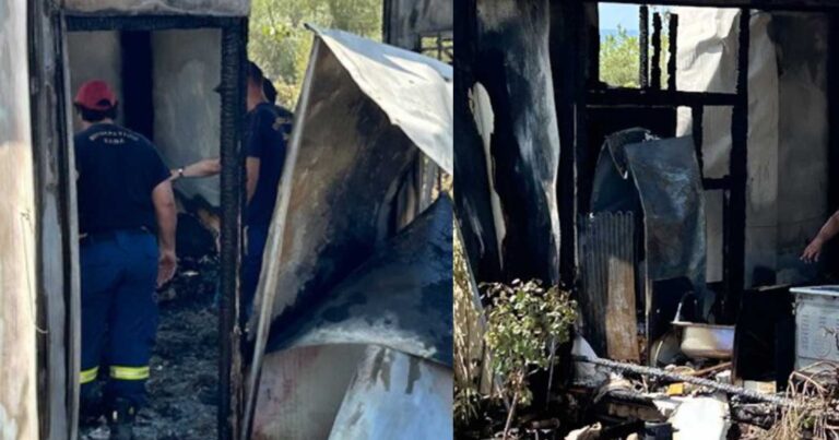 Φωτιά σε σπίτι από έκρηξη φιάλης υγραερίου – Χωρίς τις αισθήσεις του ένα άτομο – Απίστευτες εικόνες