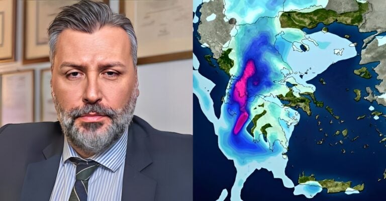 Ετοιμαστείτε, έρχεται πολλή βροχή: Πρόγνωση Καλλιάνου – Η κακοκαιρία «Boris» φέρνει καταιγίδες σ’αυτές τις περιοχές