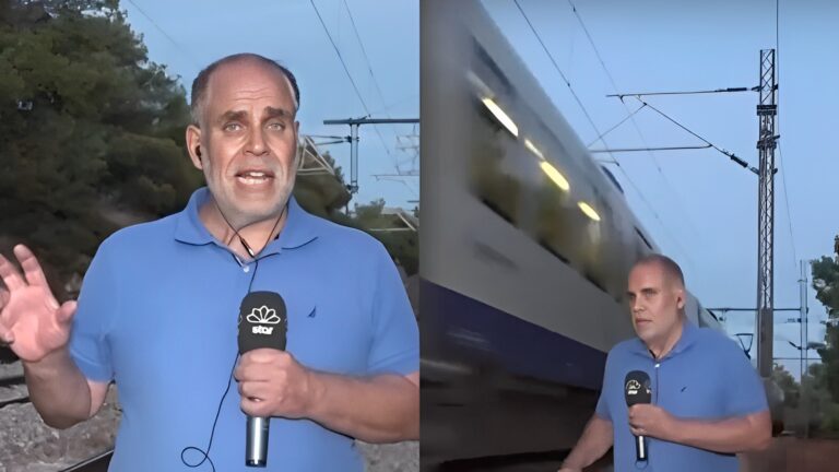 Κοντέψαμε να το χάσουμε το παλικάρι: Τρένο κόρναρε για να μην πατήσει δημοσιογράφο που Star που έκανε live πάνω στις γραμμές