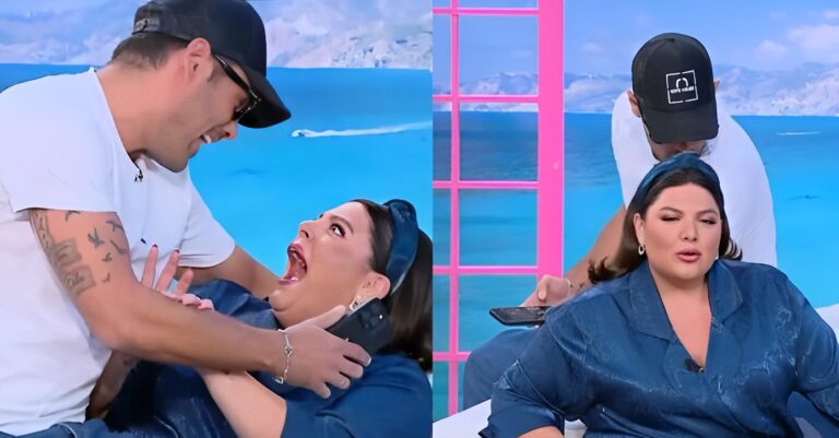 «Μπούκαρε» στο πλατό και τρομοκράτησε τη Δανάη Μπάρκα: «Δεν είσαι σε σχέση όμως;»