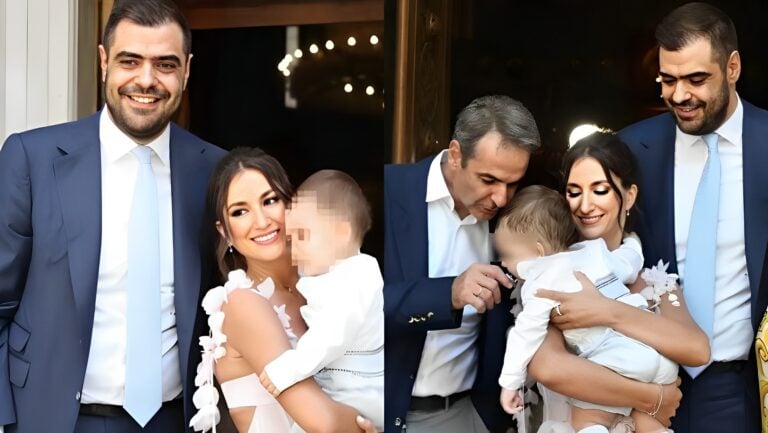 Παύλος Μαρινάκης – Κατερίνα Μαχαιριώτη: Βάφτισαν τον γιο τους σε μια λιτή τελετή στο Κολωνάκι