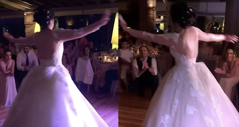 Νύφη χορεύει μερακλίδικο ζεϊμπέκικο και αφήνει τους πάντες άφωνους – Πεσμένος στα γόνατα ο γαμπρός την χειροκροτεί