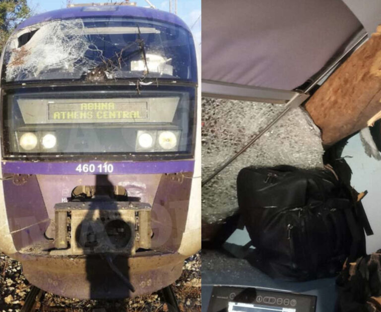 Το δέντρο μπήκε στην καμπίνα του μηχανοδηγού – Φωτογραφίες από το ατύχημα με τρένο στις Αφίδνες
