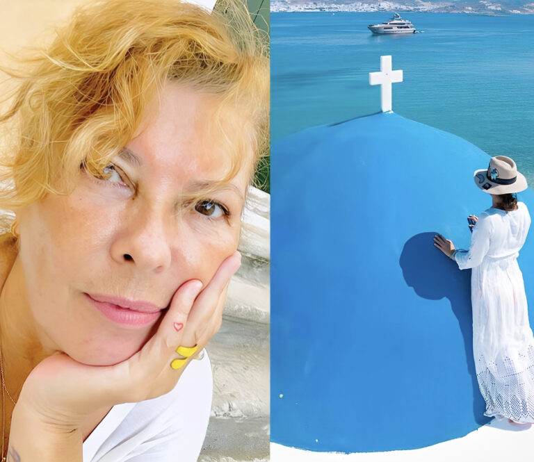 Σοφία Αλιμπέρτη: Στρώνει το τραπέζι στο σπίτι της στην Πάρο