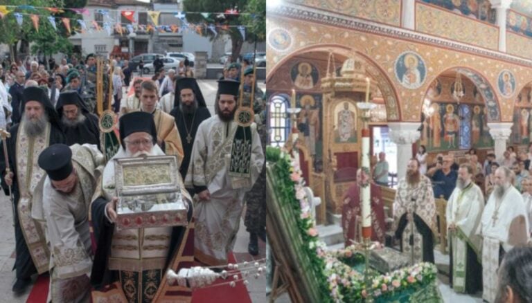 Δέος στον Βόλο: Υποδέχθηκαν το άφθαρτο χέρι της Μαρίας της Μαγδαληνής – Πλήθος κόσμου για προσκύνημα