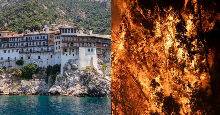 Φωτιά τώρα στο Άγιο Όρος – Σηκώθηκαν εναέρια μέσα – Στην μάχη 45 πυροσβέστες