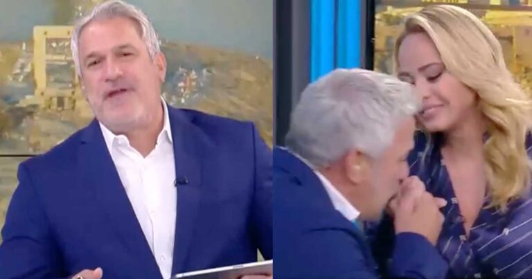 Ο Σπύρος Χαριτάτος υποδέχτηκε με χειροφίλημα τη Χρύσα Φώσκολου στο «Τώρα Μαζί»