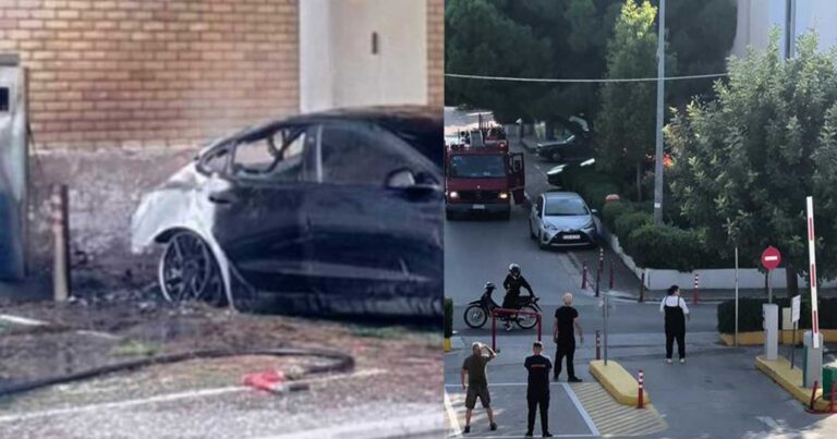 Λαχτάρησαν στο Χαλάνδρι: Ηλεκτρικό αυτοκίνητο τυλίχθηκε στις φλόγες την ώρα που φόρτιζε σε πάρκινγκ