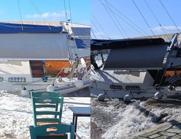 Σκάφος βγήκε στη στεριά – Ζημιές από Αγριά μέχρι Λεφόκαστρο από τους δυνατούς ανέμους