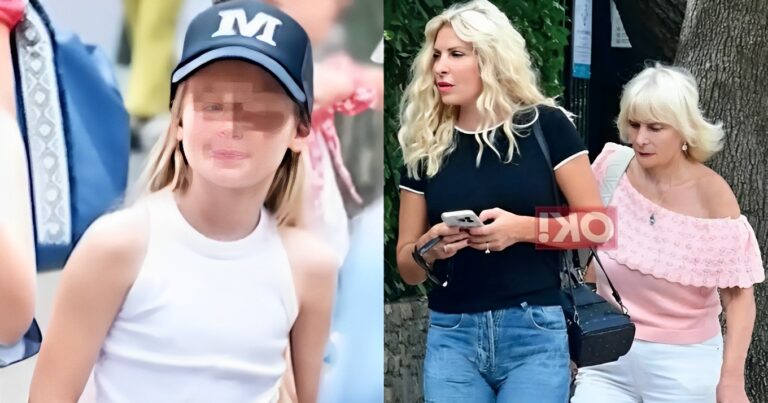 Χαμός στην Κηφισιά: Όλοι κοιτούσαν το ξανθό κοριτσάκι, μόλις είδαν όμως ότι από πίσω του περπατάει, με καπέλο, η Μενεγάκη