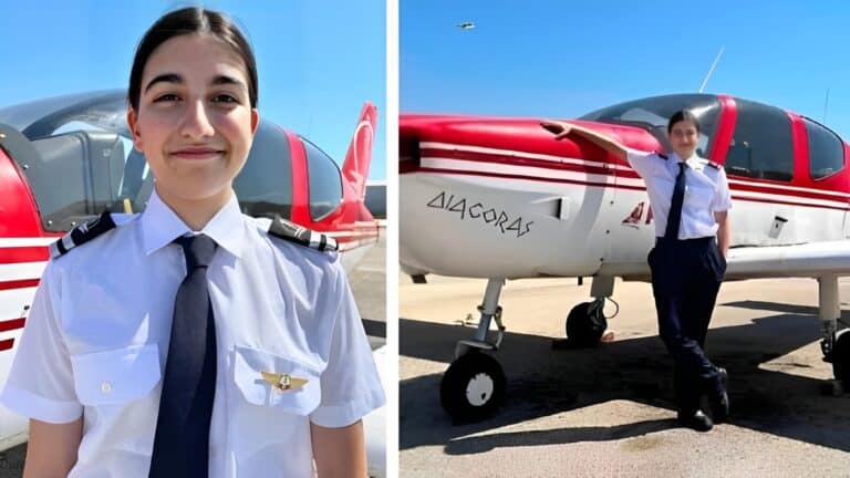 17χρονη μαθήτρια από τη Ρόδο πιλοτάρει αεροπλάνο ολομόναχη