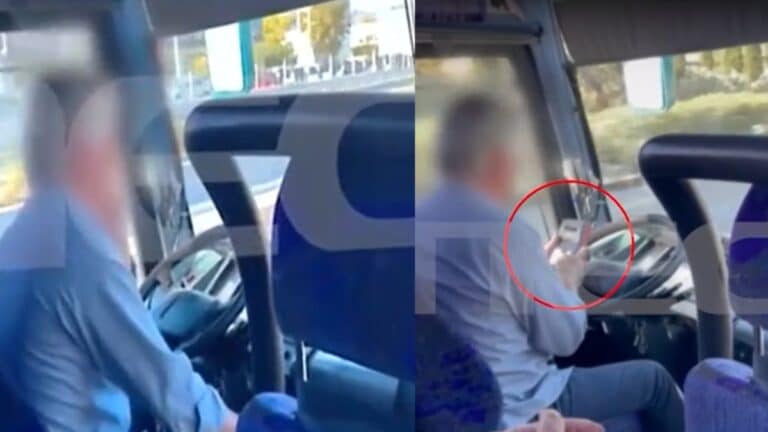 Ελλάδα 2.0: Οδηγός ΚΤΕΛ μιλάει στο κινητό και επισκευάζει μηχάνημα την ώρα που οδηγεί