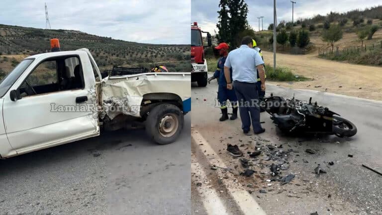 ΕΚΤΑΚΤΟ Τροχαίο: Εχασε τη ζωή του ένας νεαρός δικυκλιστής – Το αγροτικό βγήκε από παράδρομο