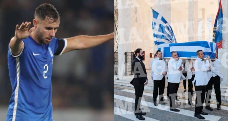 Τζορτζ Μπάλντοκ: Ράγισαν καρδιές στην τελετή αποχαιρετισμού- Σκεπασμένη με την ελληνική σημαία η σορός του