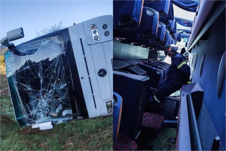 «Έσπασα με το πόδι μου το παρμπρίζ για να βγουν τα παιδιά» Τι λέει ο οδηγός του ΚΤΕΛ για το ατύχημα