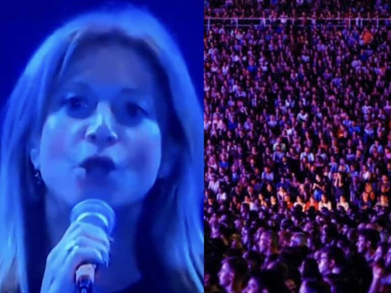 «Δεν θα ξεχάσουμε ποτέ» H Μαρία Καρυστιανού έκανε παρέμβαση στη συναυλία για τα Τέμπη