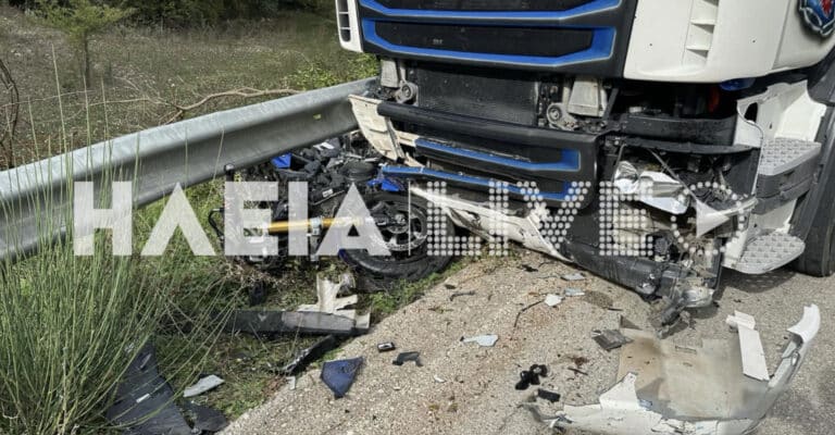 Νεκρός 68χρονος τουρίστας σε τροχαίο – Η μηχανή του συγκρούστηκε με νταλίκα