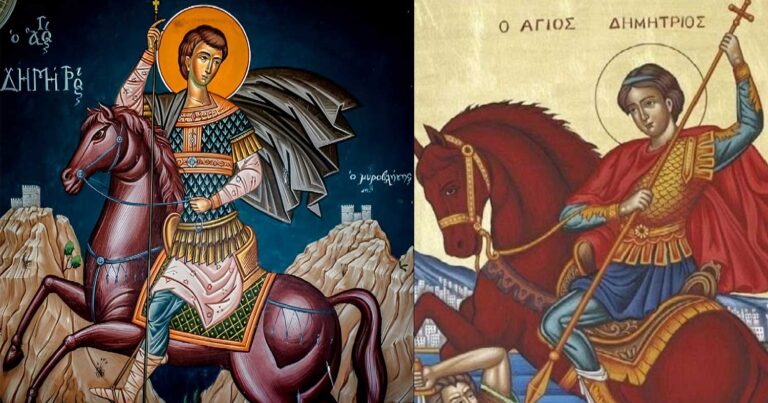 Γιατί ο Άγιος Δημήτριος απεικονίζεται καβαλάρης σε κόκκινο άλογο