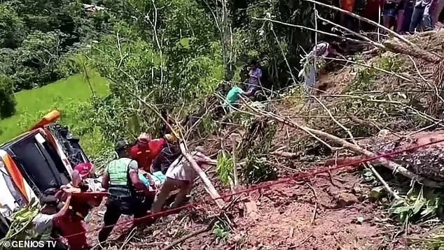 92441157 14121513 the bus crashed while driving along a road in the province of mo a 29 1732496914789