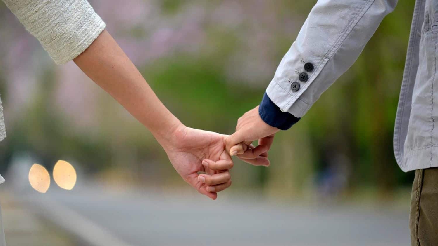 couple holding hands
